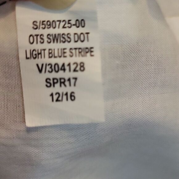 Banana Republic Swiss Dot Light Blue Off the Shoulder Midi Dress Size XS, Belted - Picture 7 of 7